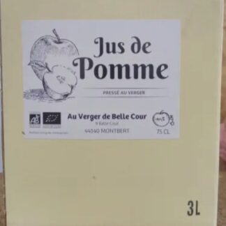 Cubi de jus de pomme bio