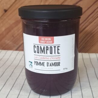 Compote artisanale - Pomme d'Amour (pomme & aronia)
