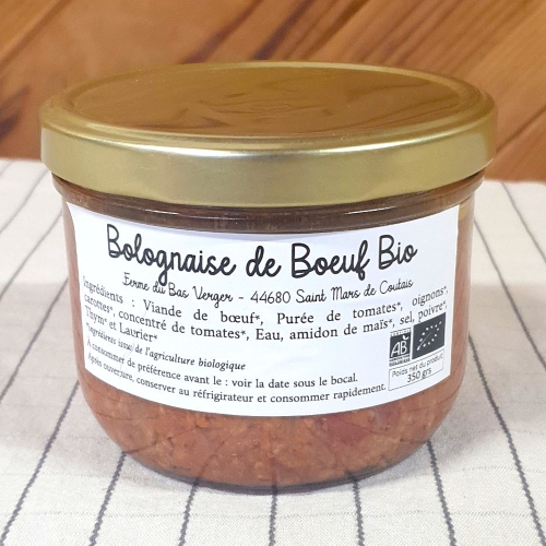Bolognaise de bœuf bio