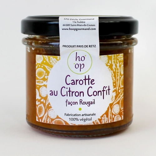 Tartinade Carotte au Citron Confits façon Rougail bio