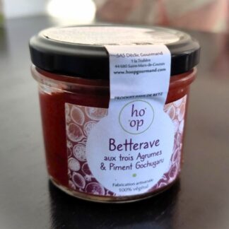 Tartinade Betterave aux 3 agrumes et piment Gochugaru bio